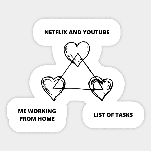 Me Working From Home Netflix And Youtube List Of Tasks Freelancer Meme WFH Joke Sticker by ohsheep